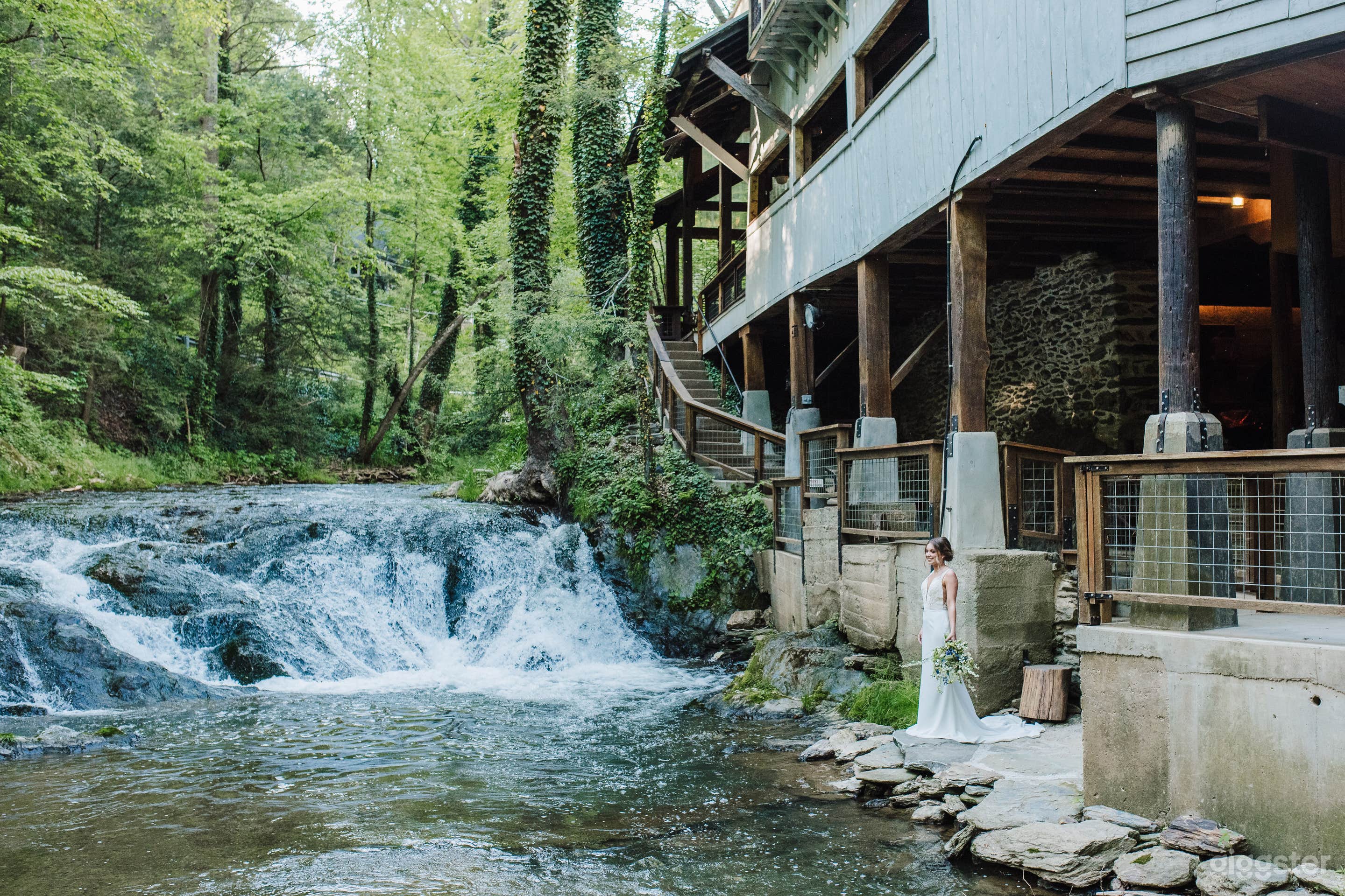 Grist Mill adjacent to the waterfall