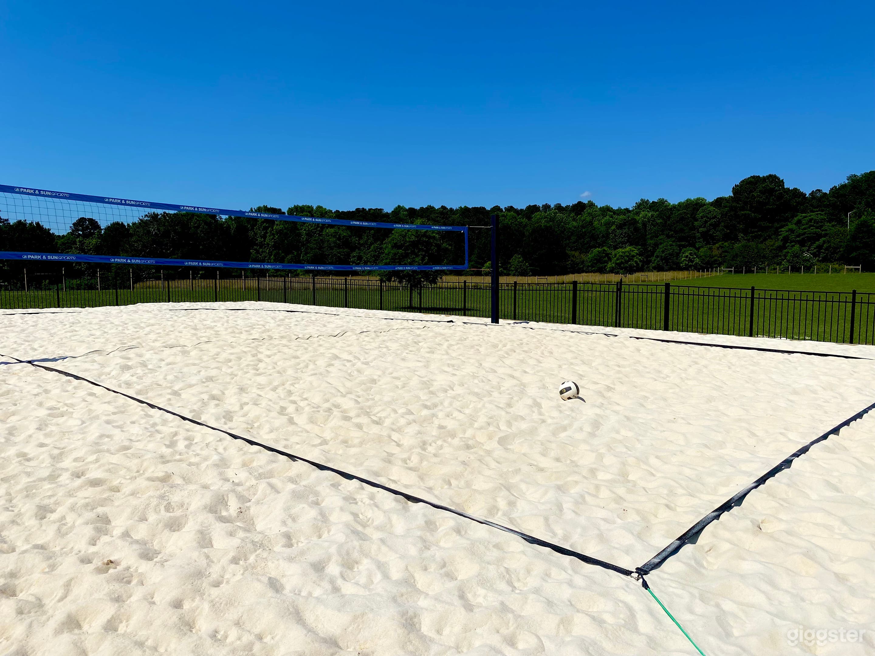 Regulation Size Sand Volleyball Court with 12-18 inches of sand depth