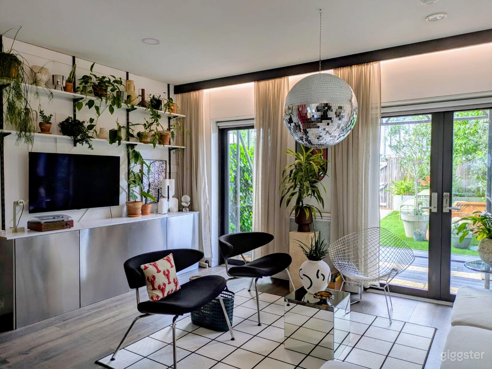 Living Room with Media Wall