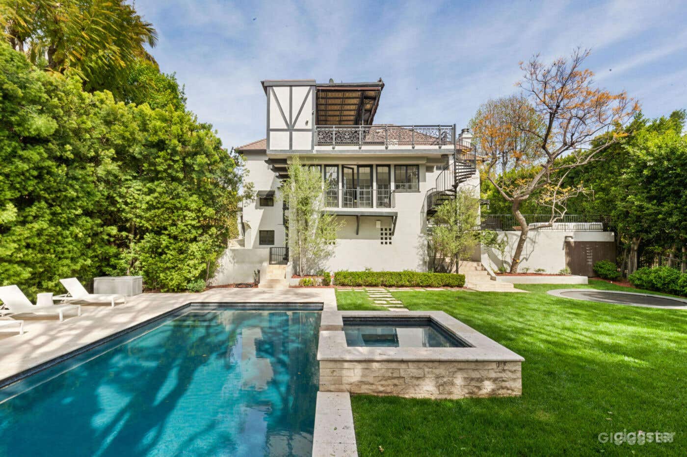 Tudor Style Swimming Pool Photo 1