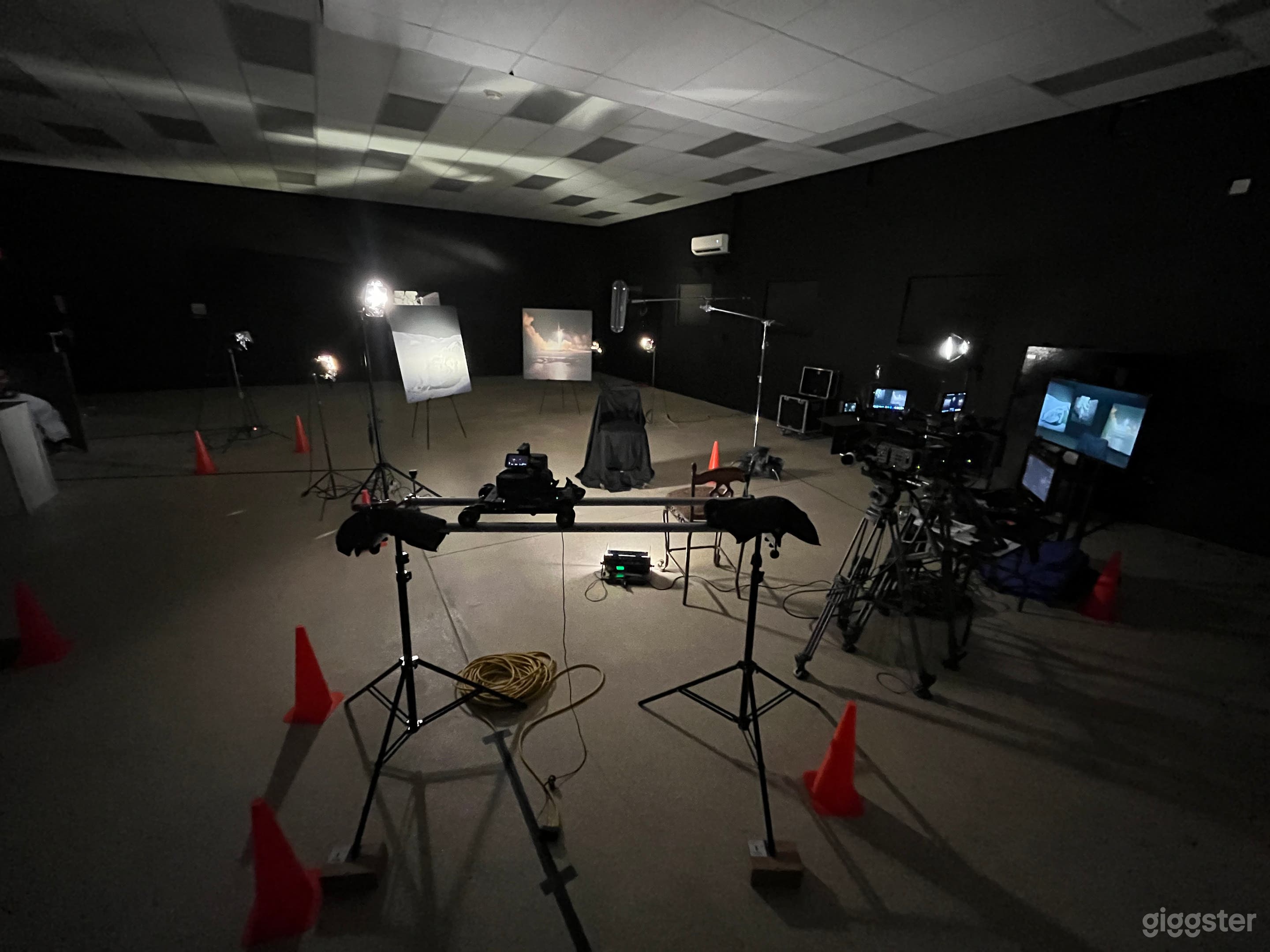 Studio prepped for recording.