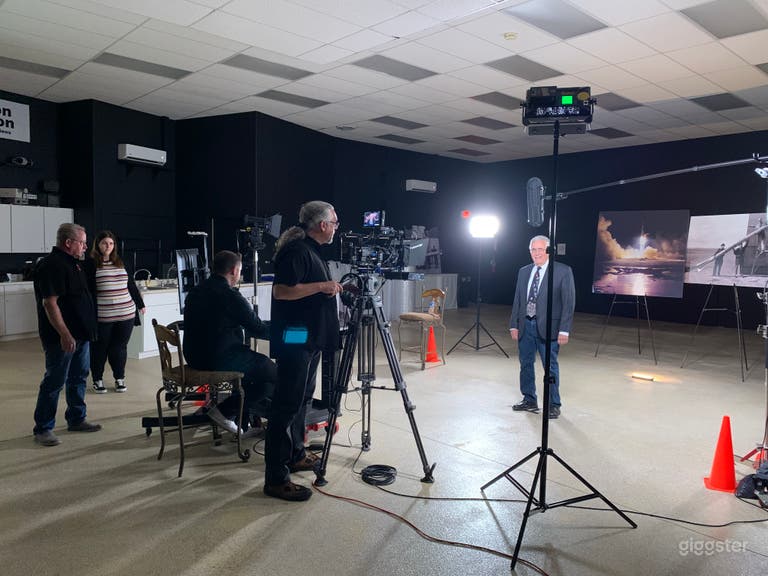  Stand-up with easels as our backdrop. 