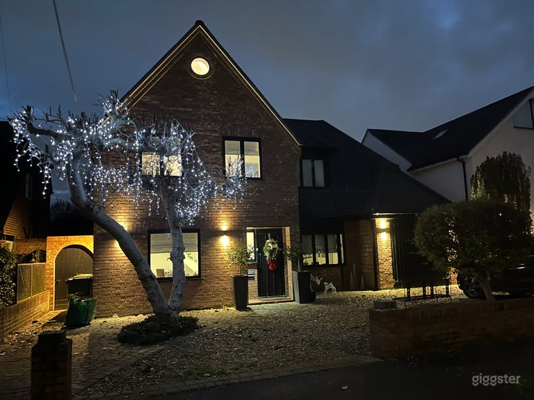  House at night. 