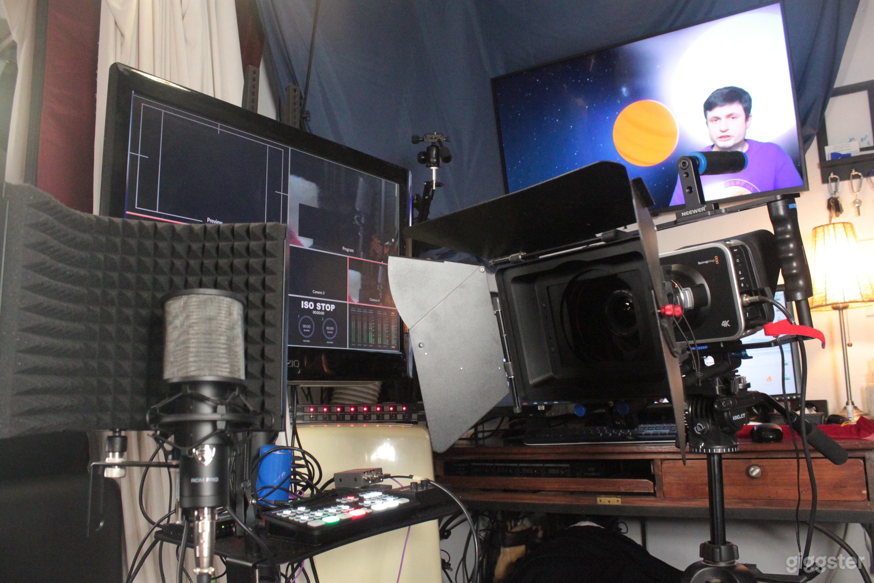 Some of the broadcast/webcast equipment. 4 channel live switcher with keyer, and ISO recording.