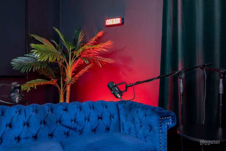  Couch view, camera 1 and ON AIR sign.  