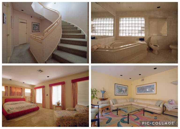  Casa retro rosa soñadora de Brooklyn de los 80 