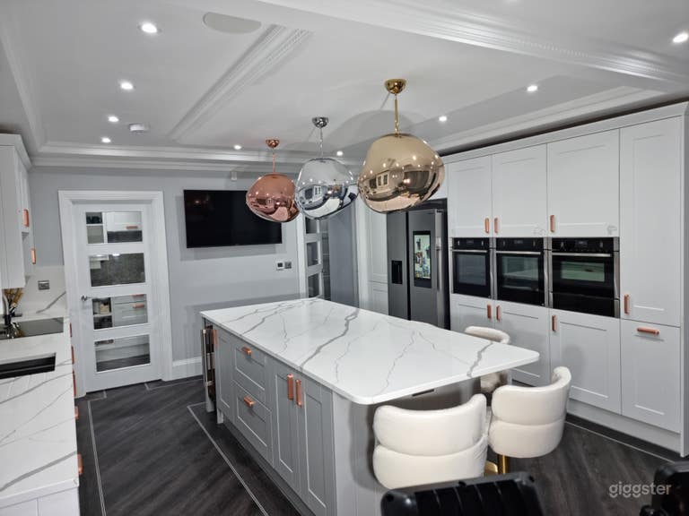  Modern designed kitchen with scullery.  