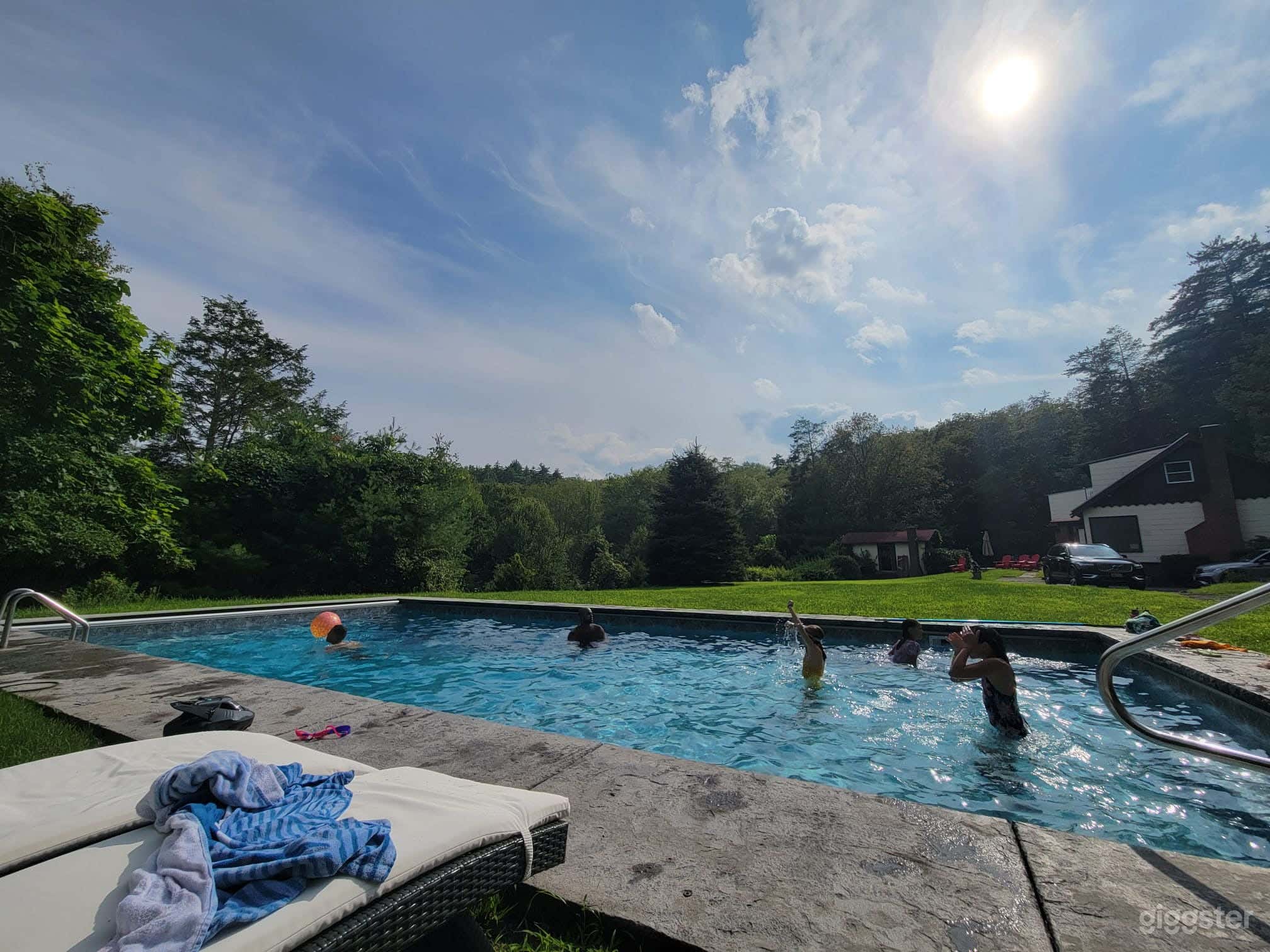 Pool view, looking west (east view is forest)