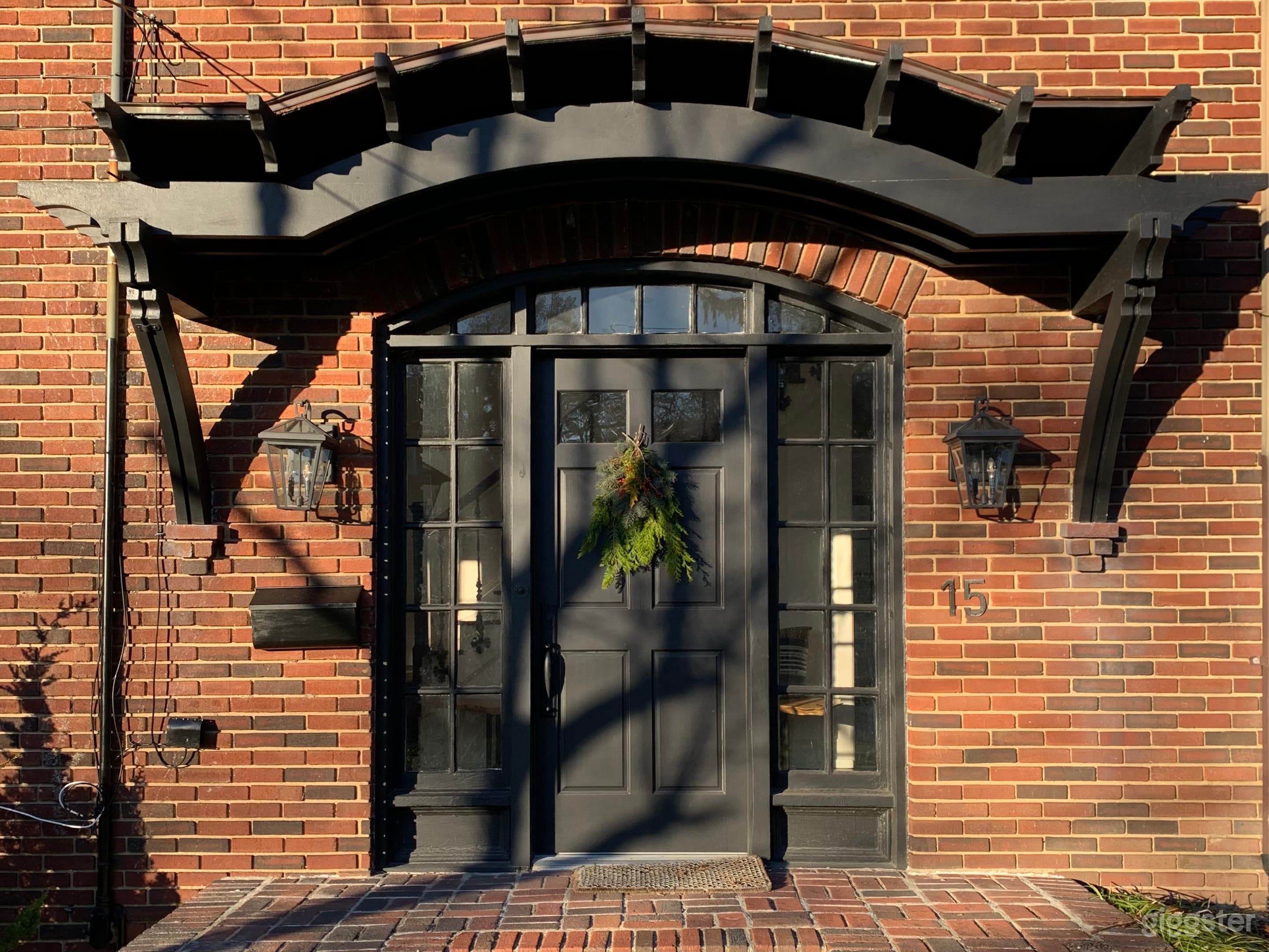 Original front door and overhang.