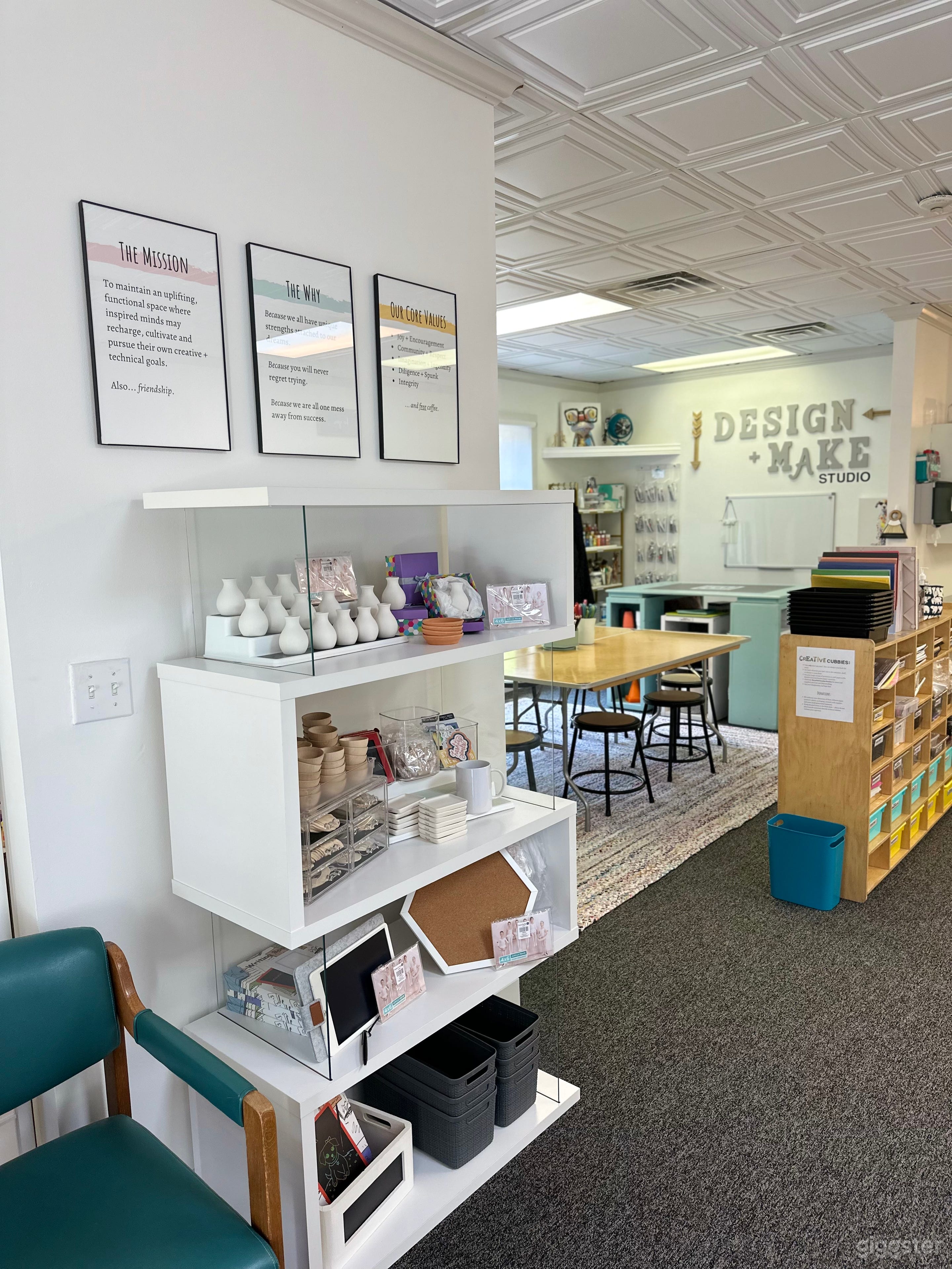 Bright, Airy + Colorful Art Class Studio with Office  Photo 4