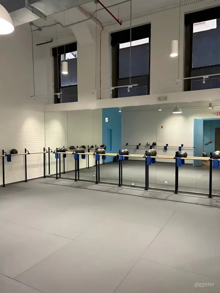  Modern Barre & Fitness Studio w/ Mirrors for Groups 