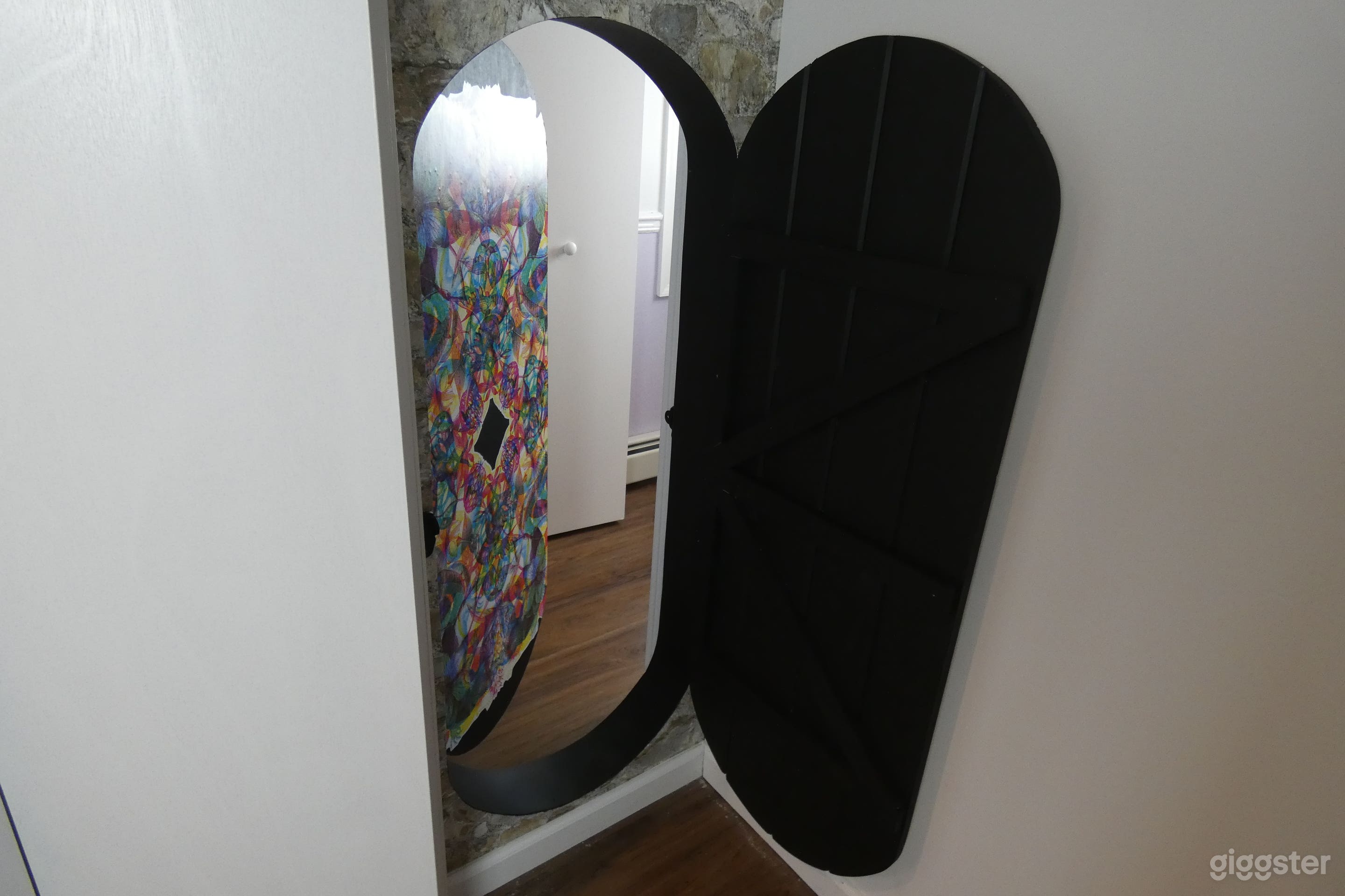 Secret door connects the two bedrooms on the main floor through the closets