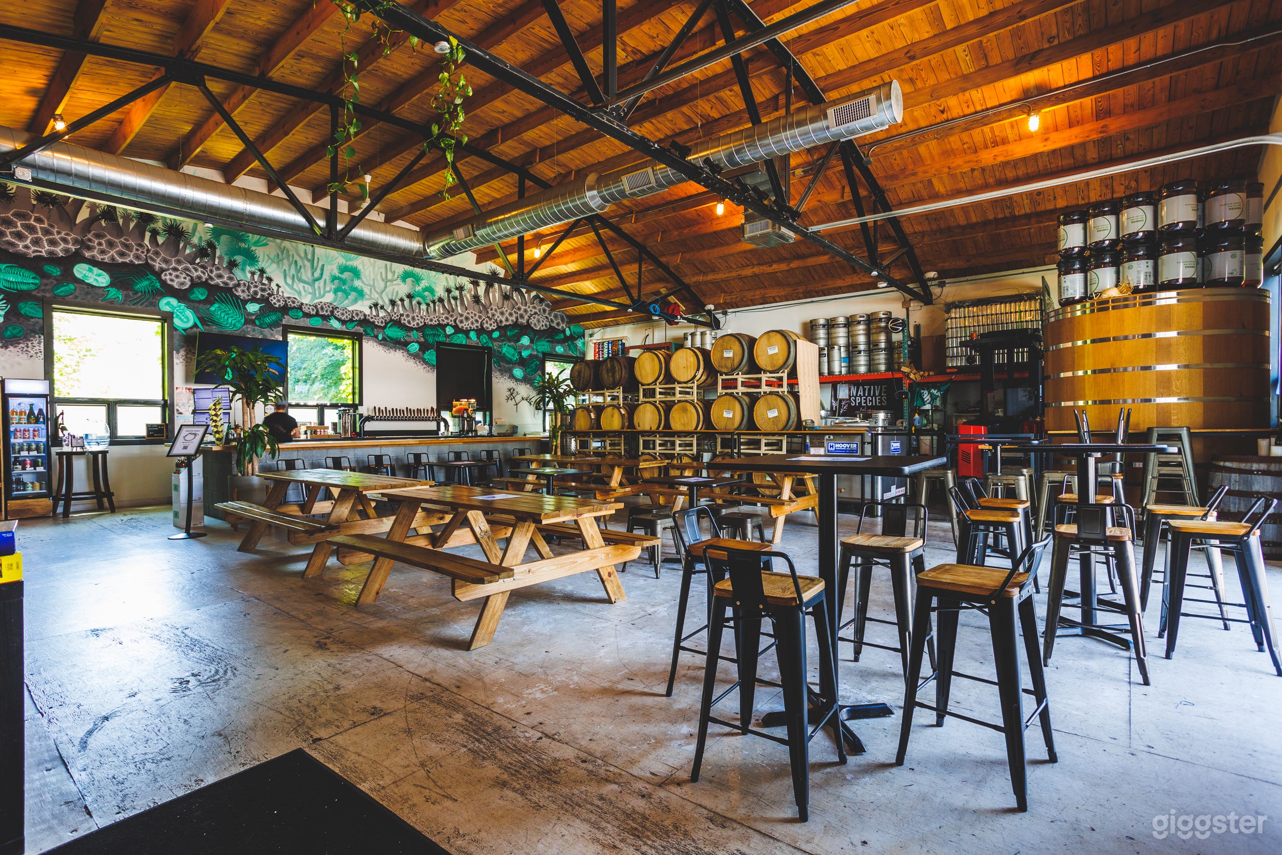 The taproom is an open and versatile space 