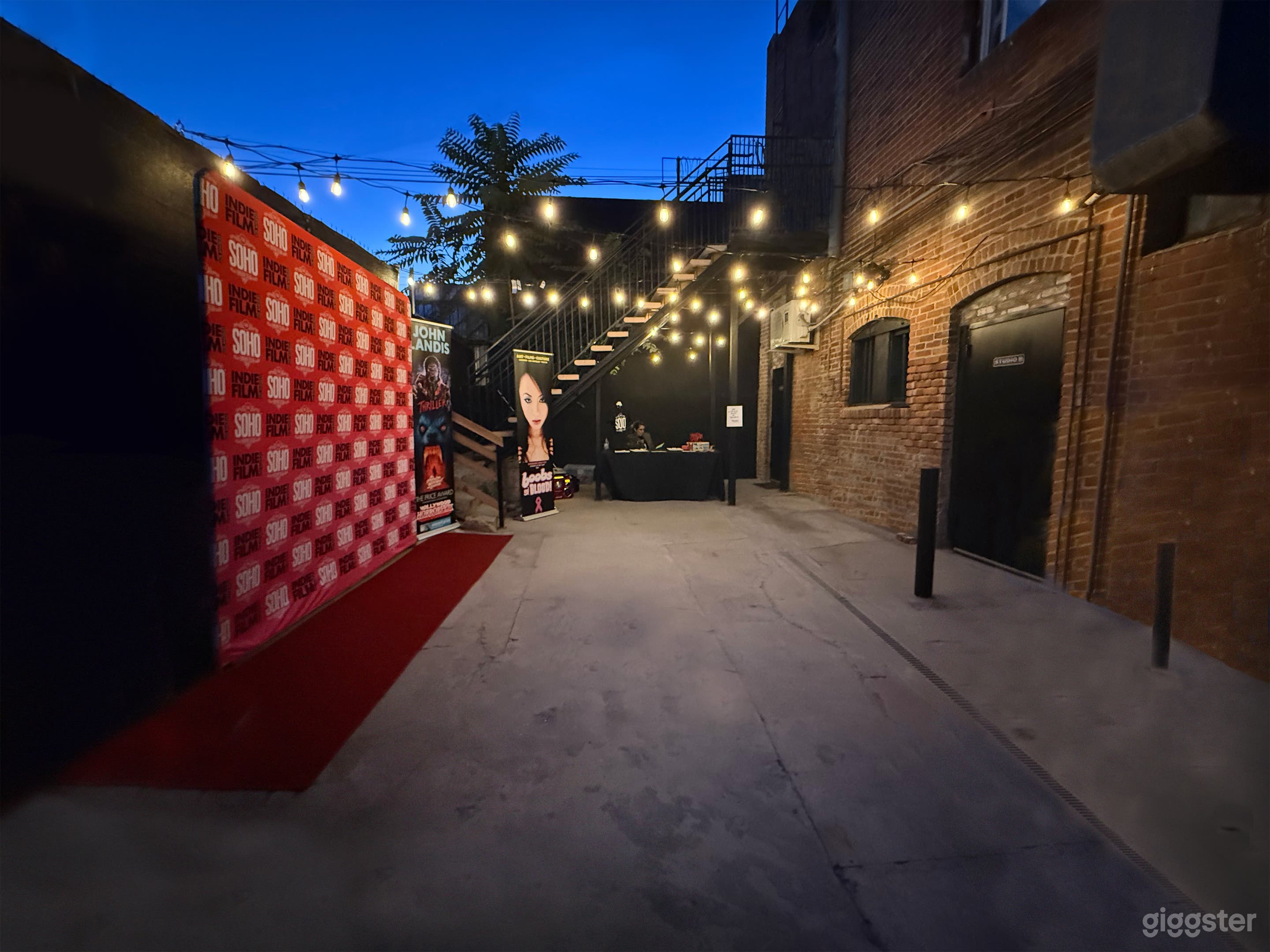 Outdoor patio. Pre-reception