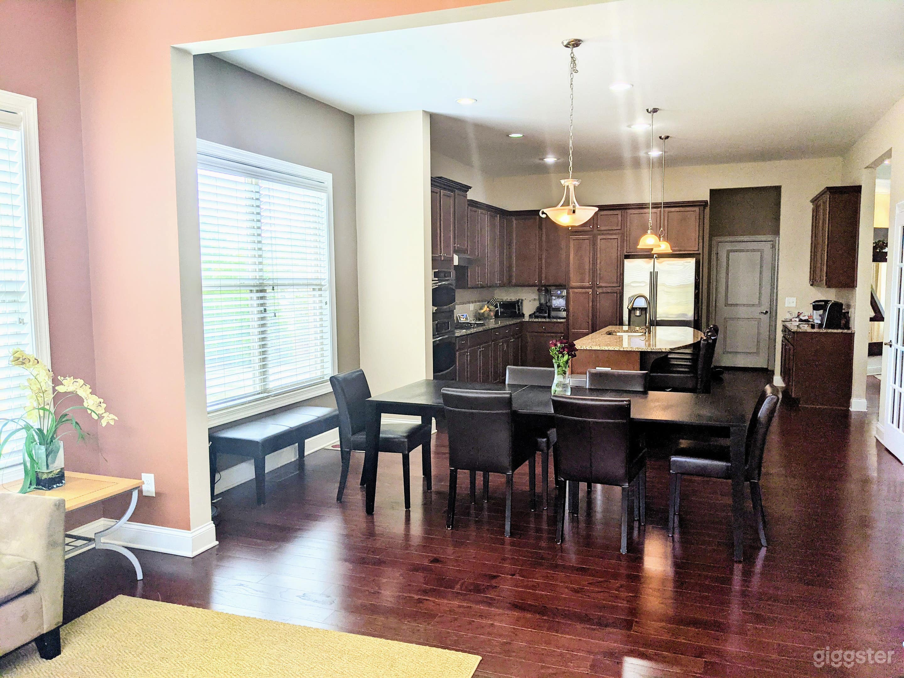 View of the kitchen from the sunroom