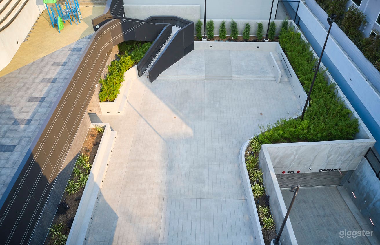 Plaza &amp; Stage - Aerial View