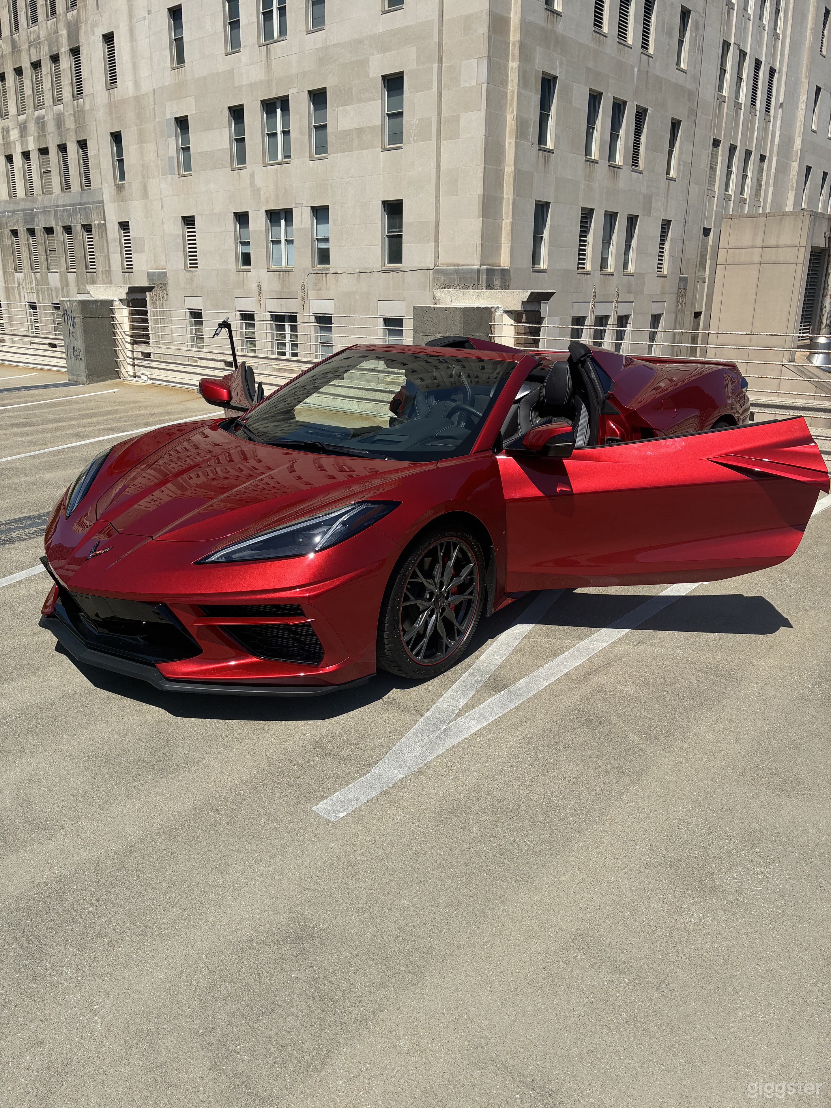 Red Corvette Convertible – Premium Photo Prop for Creators Photo 4