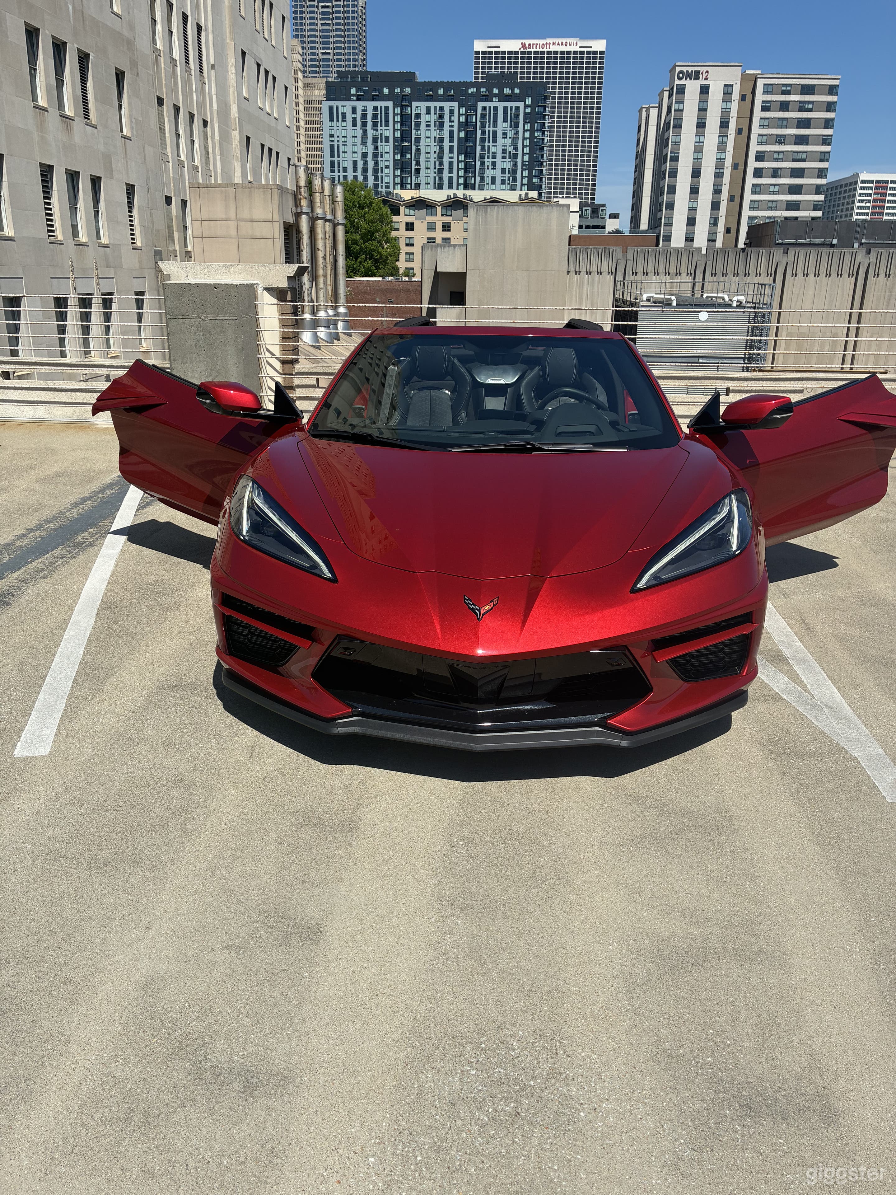 Red Corvette Convertible – Premium Photo Prop for Creators Photo 3