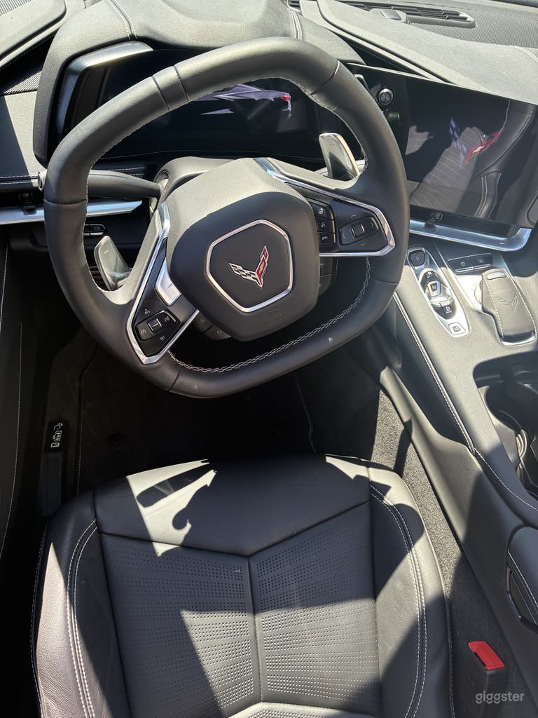  Corvette décapotable rouge – Accessoire photo premium pour créateurs 