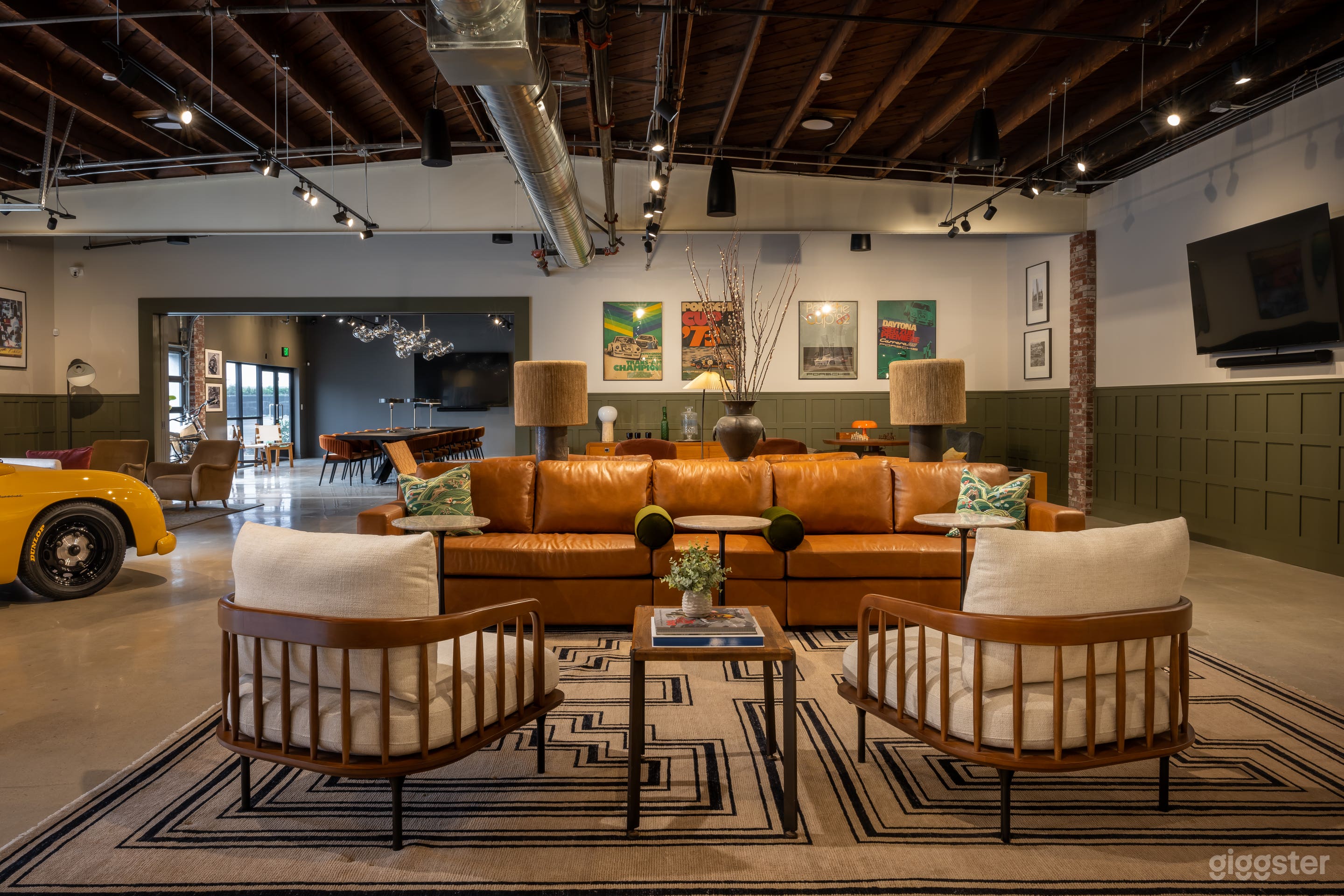 The Hagerty Garage+Social lounge provides a comfortable space for both work and relaxation. 