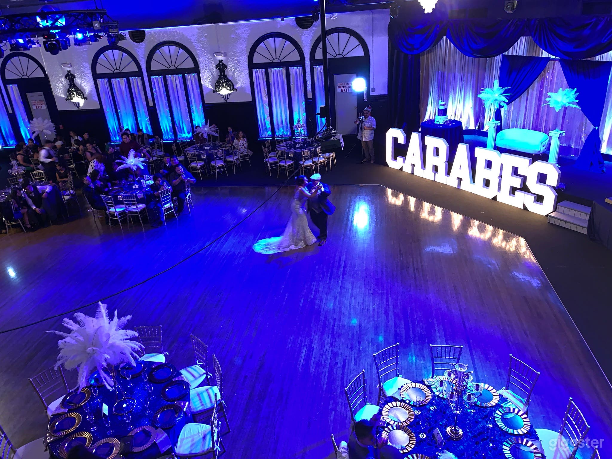 The Grand Ballroom is the perfect setting for wedding scenes.