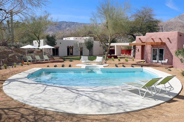  Pool/garden area, outdoor kitchen/dining, cacti garden, viewing deck and elopement hill 