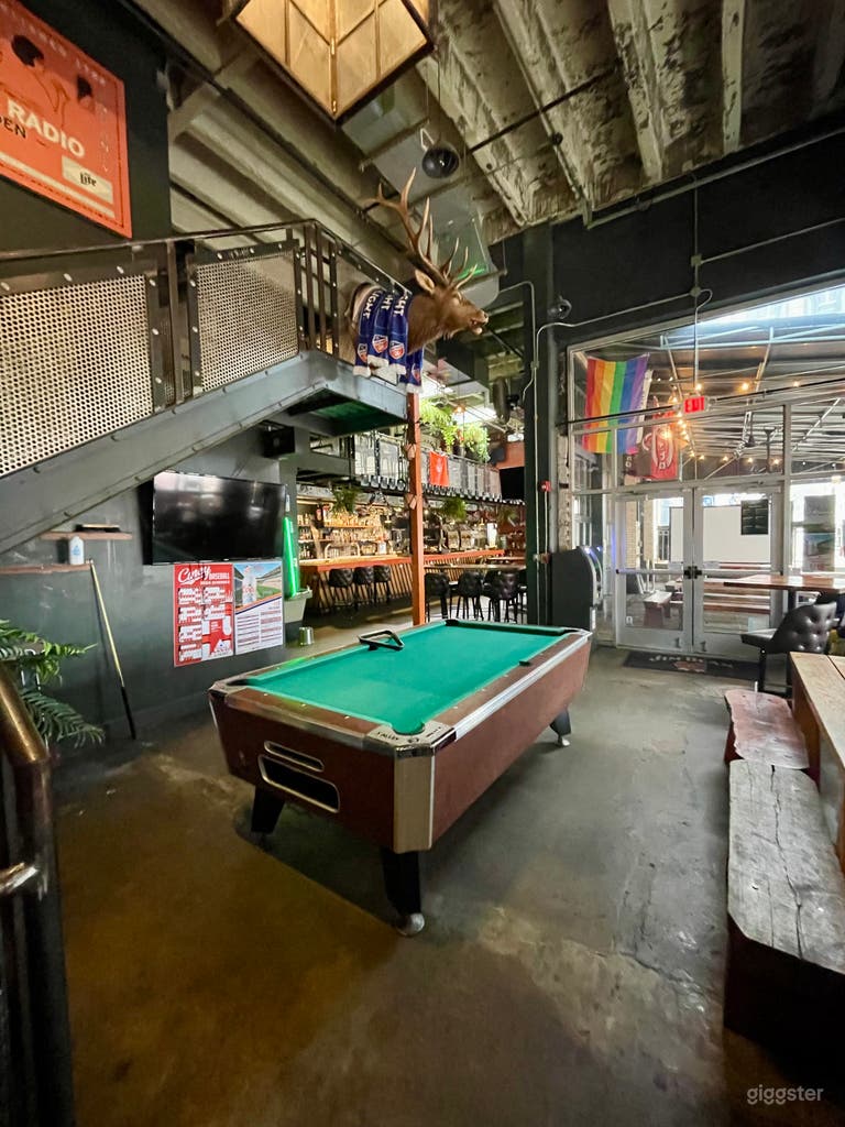  Pool Table and Neon Wall 