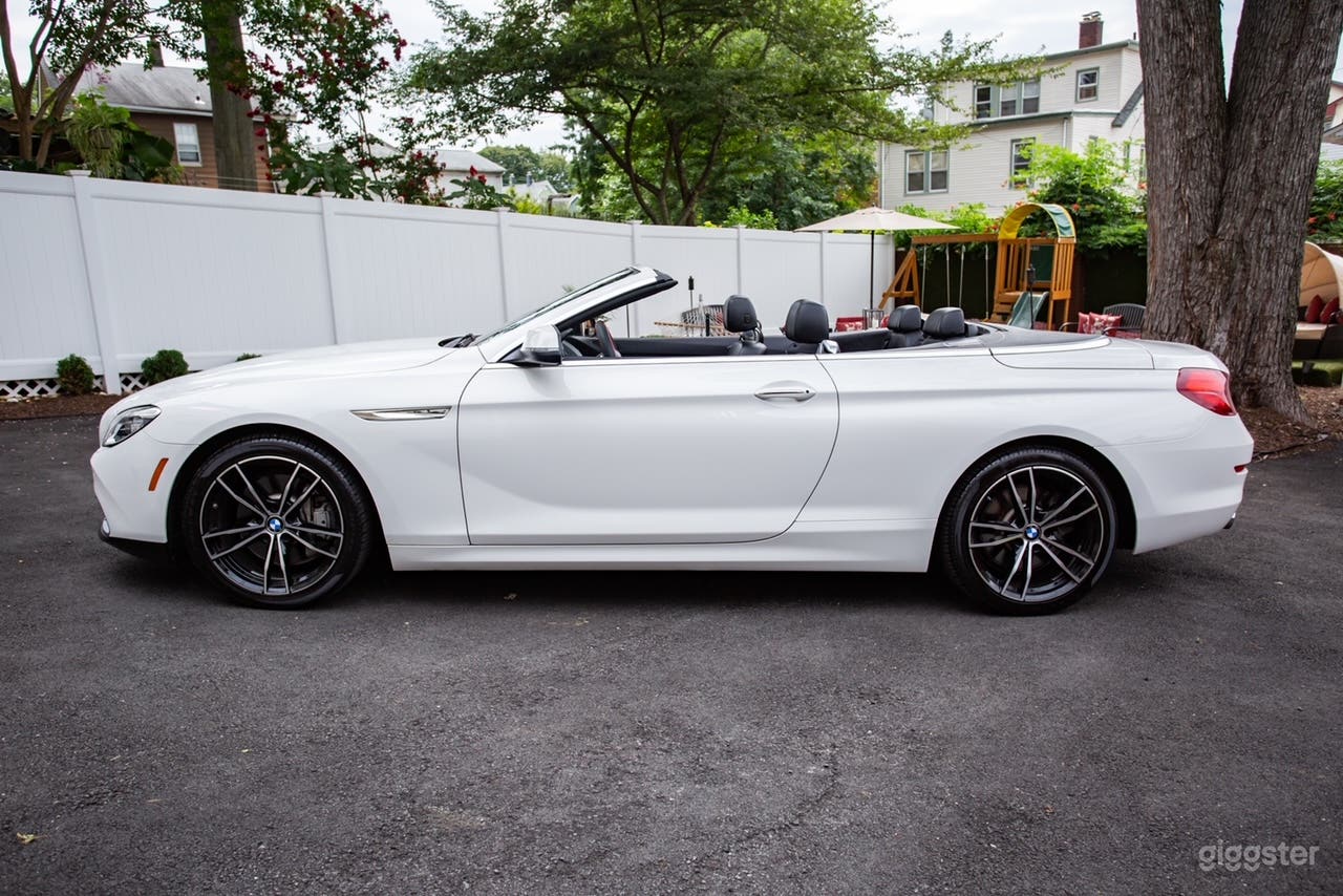 White BMW 640i convertible Photo 1