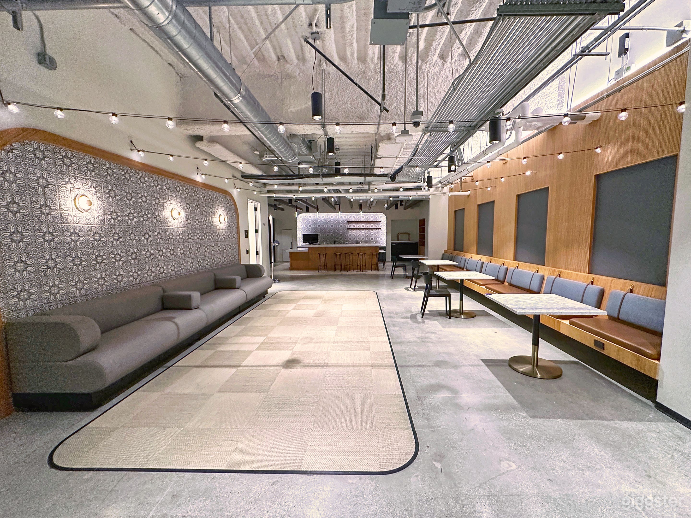 Reception / dining / cocktail room. This our second floor lobby with attached kitchen. 