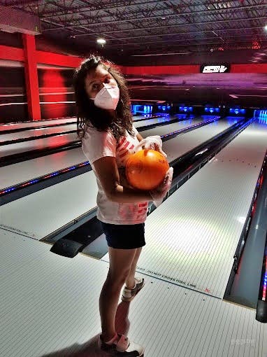 Bowling Lanes with Relaxing Couch Photo 3