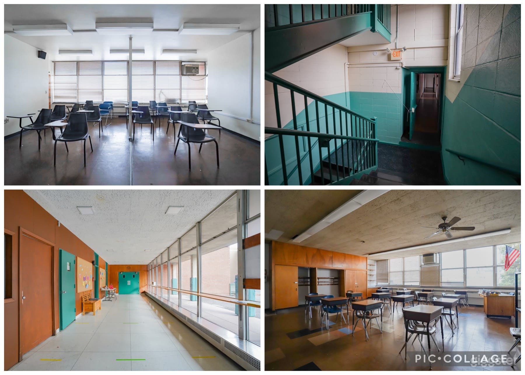 Vintage School with Offices, Basketball Court Photo 1