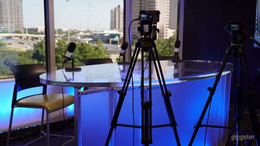 Elegant Newscast Studio Photo 2