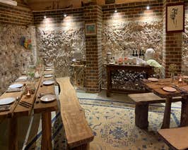  Flint walled barn and film screening room (max 30).    