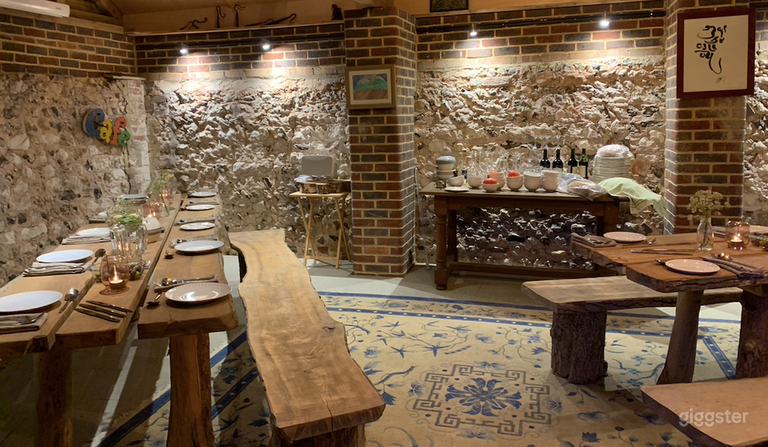  Flint walled barn and film screening room (max 30).    