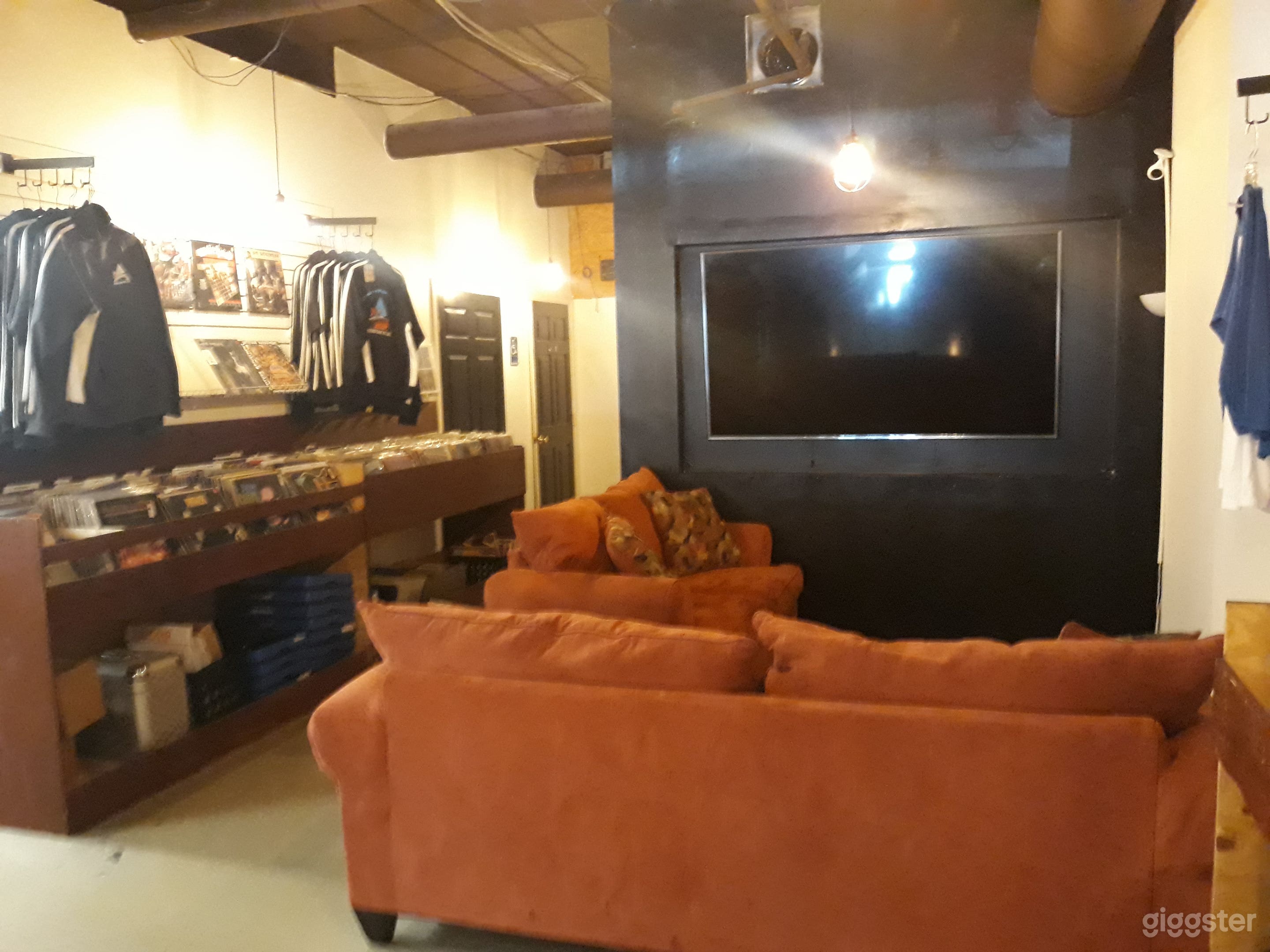 75in. Flat Screen, seating area