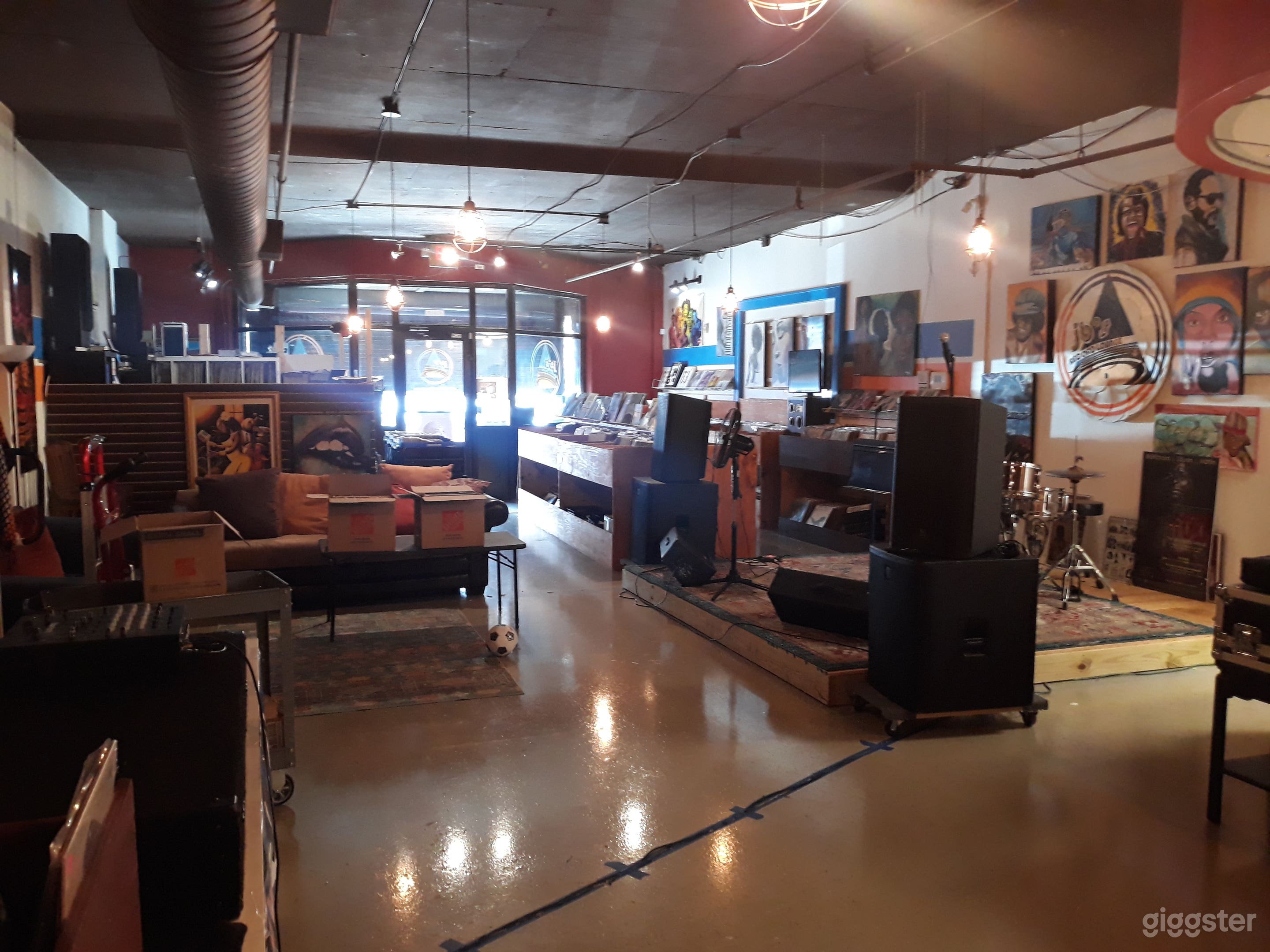 View from the back of the store