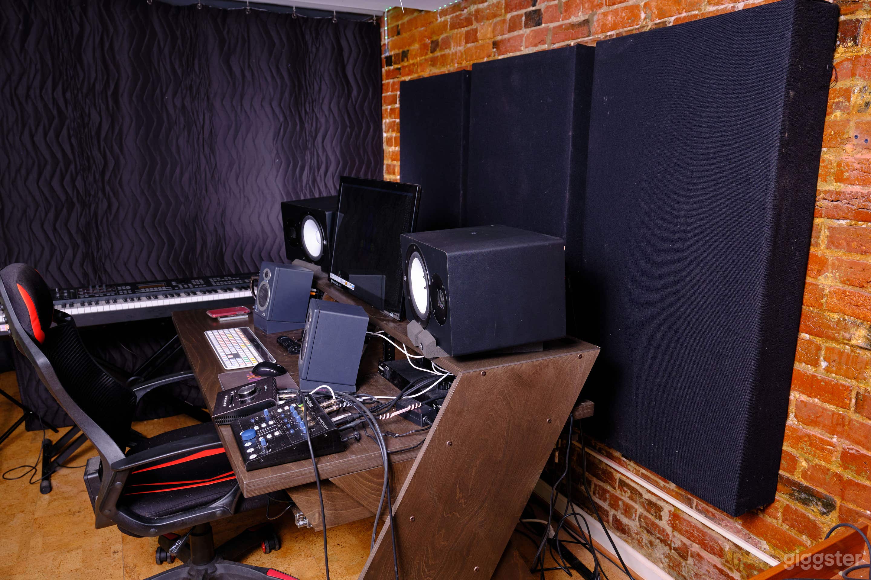 Control area of studio