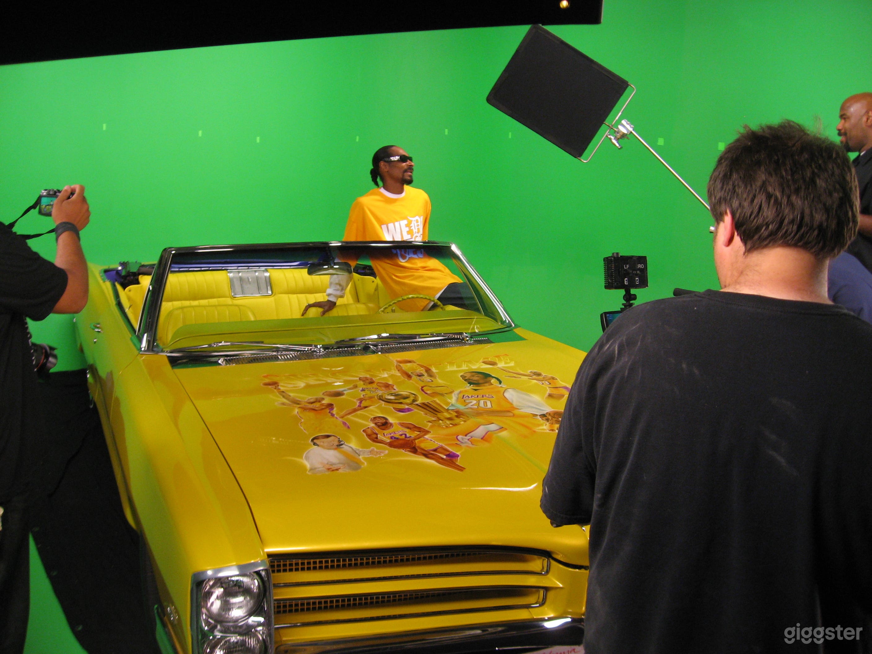 Snoop Dogg on Set with Car + Green Screen Cyc