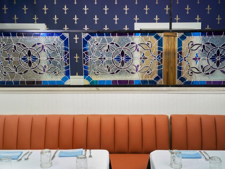  Custom stained glass panels.  