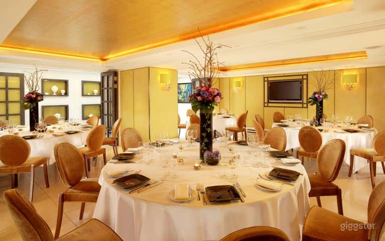  Suite with Gold Leather Wallpaper and Glass Roof in London  