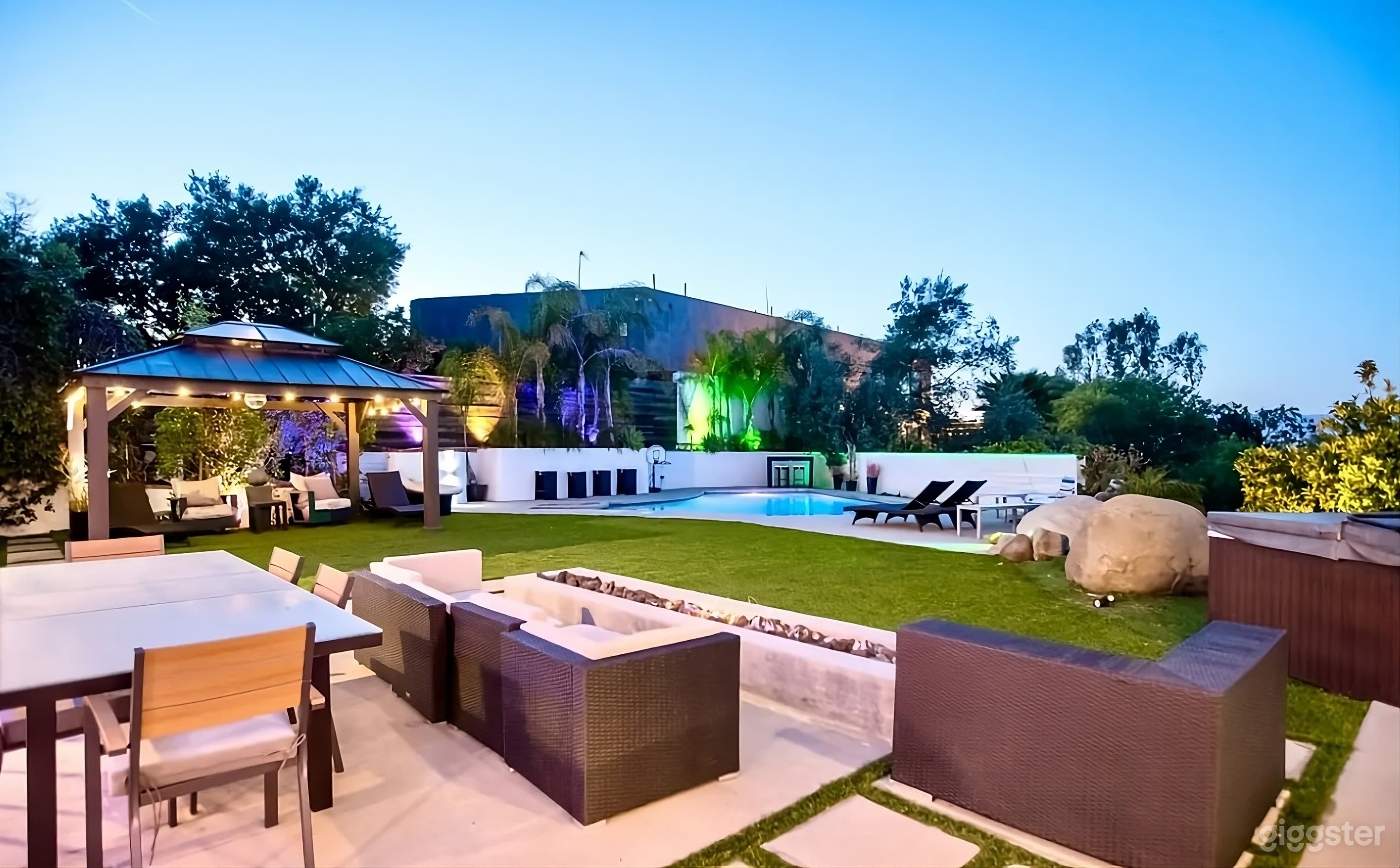 Modern Hilltop Backyard with Pool Photo 1
