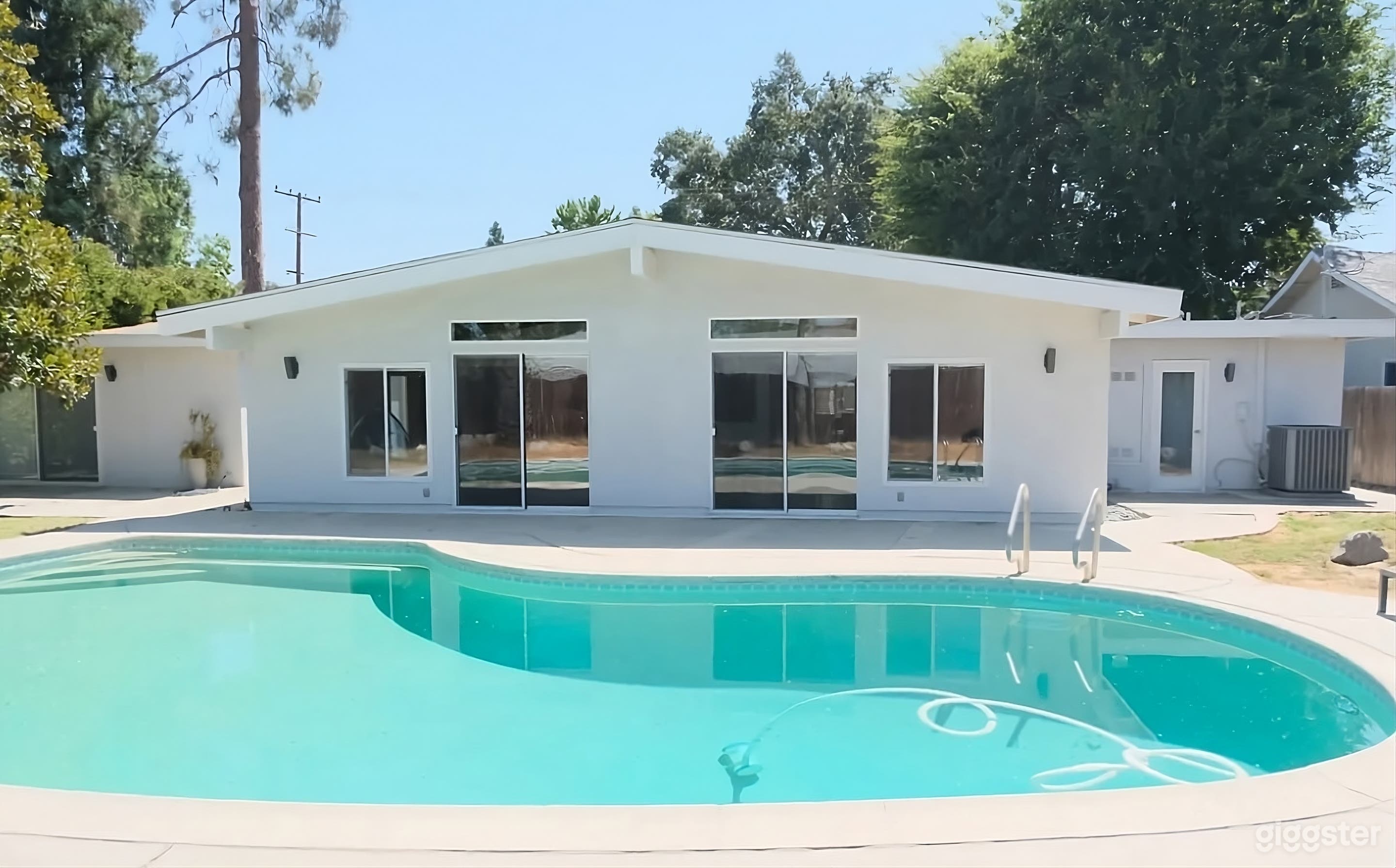 Modern Backyard Oasis with Sparkling Pool Photo 2