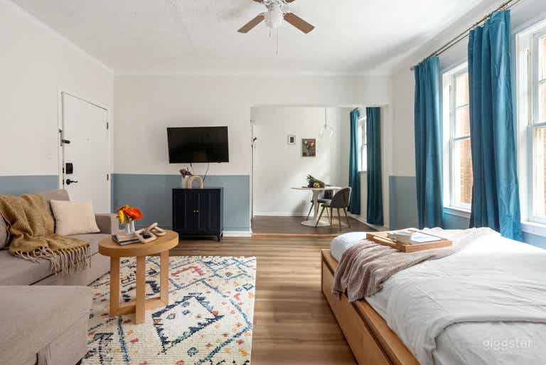  Parkfront Bloom - Chic Studio Park Nearby 