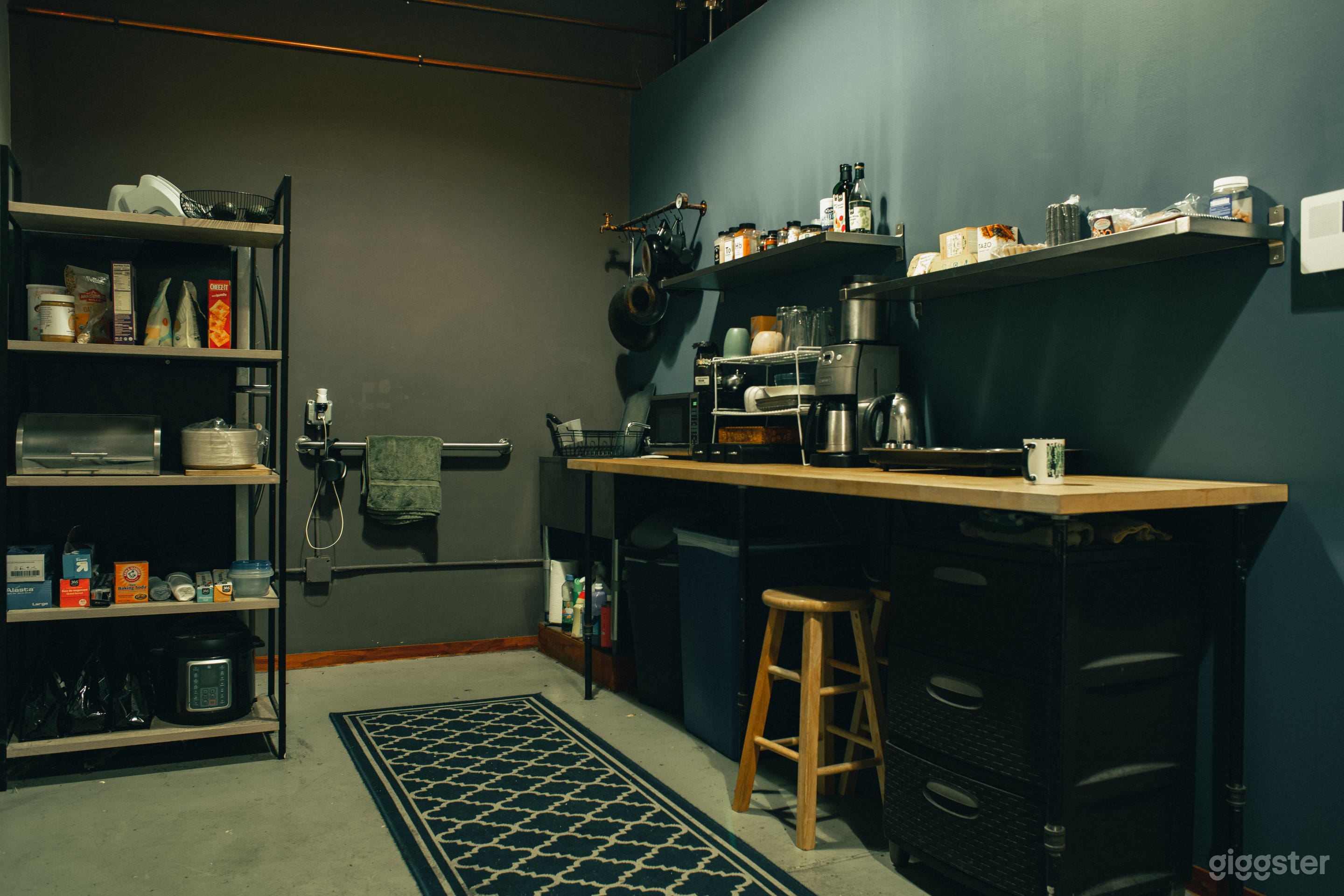 The kitchen to your left hand side as you walk through the front door.