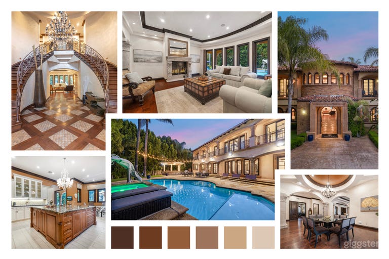  SERANO ESTATE MEDITERRANEAN/ POOL/ COLUMNS/ GLAM 