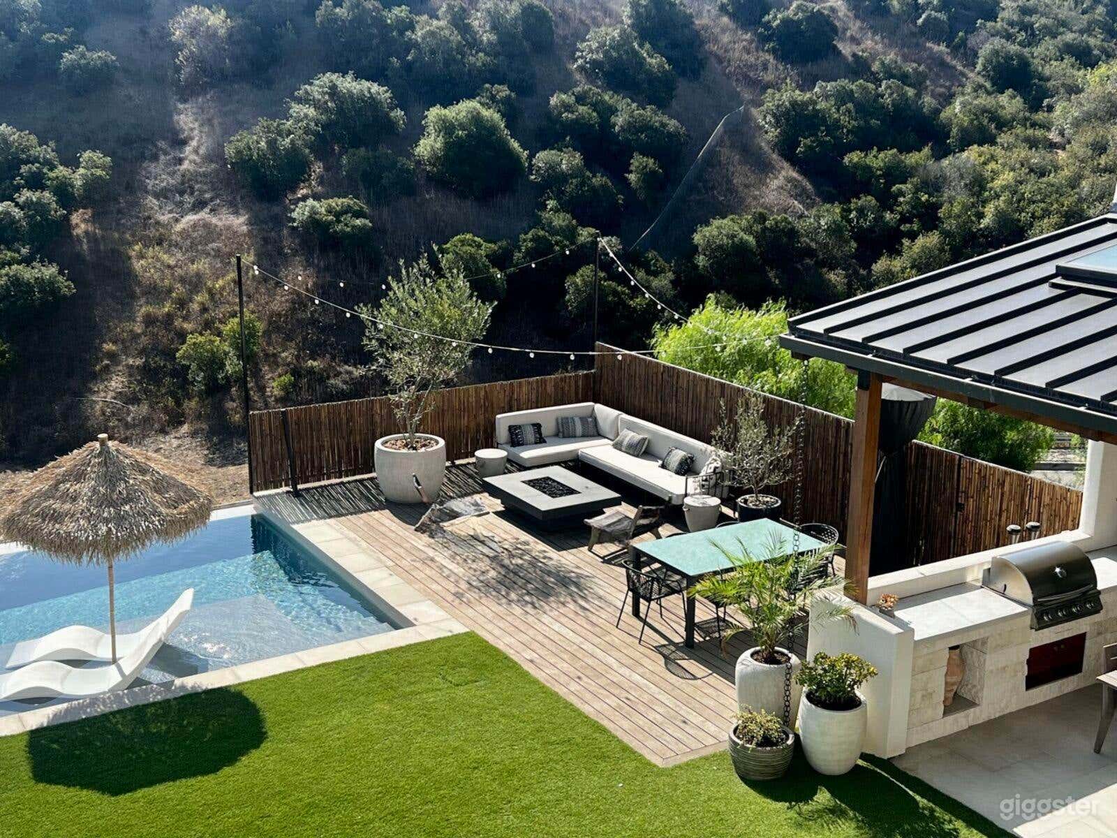 Tulum-Inspired Hillside Backyard Photo 1