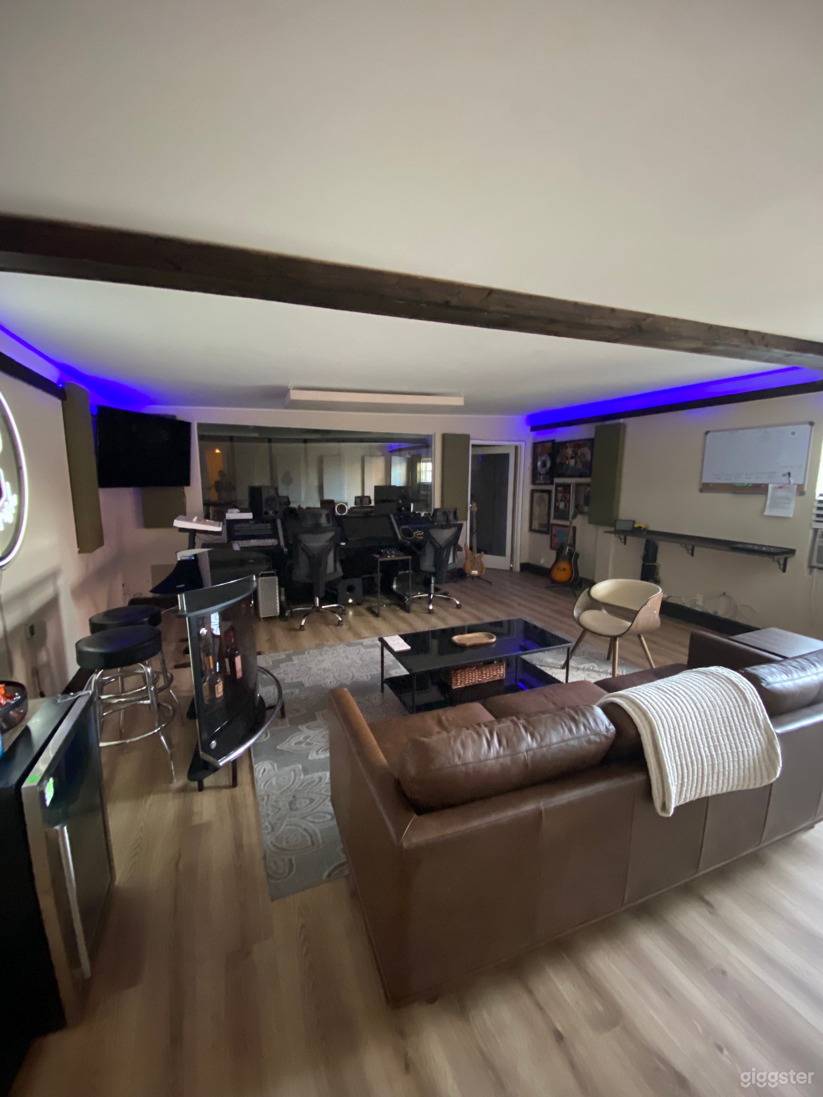 This is the main creative space, but furniture can be moved and adjusted to fit your production needs. 