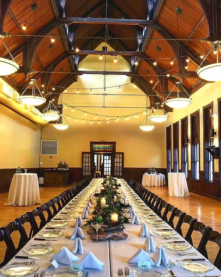An elegant Golden Themed Library Ballroom! 