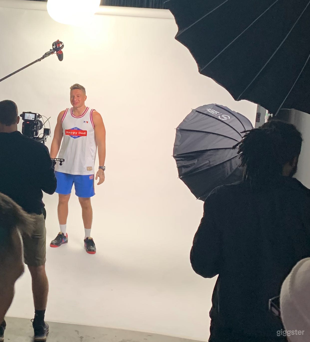 Digital White cyclorama sound stage and makeup booth