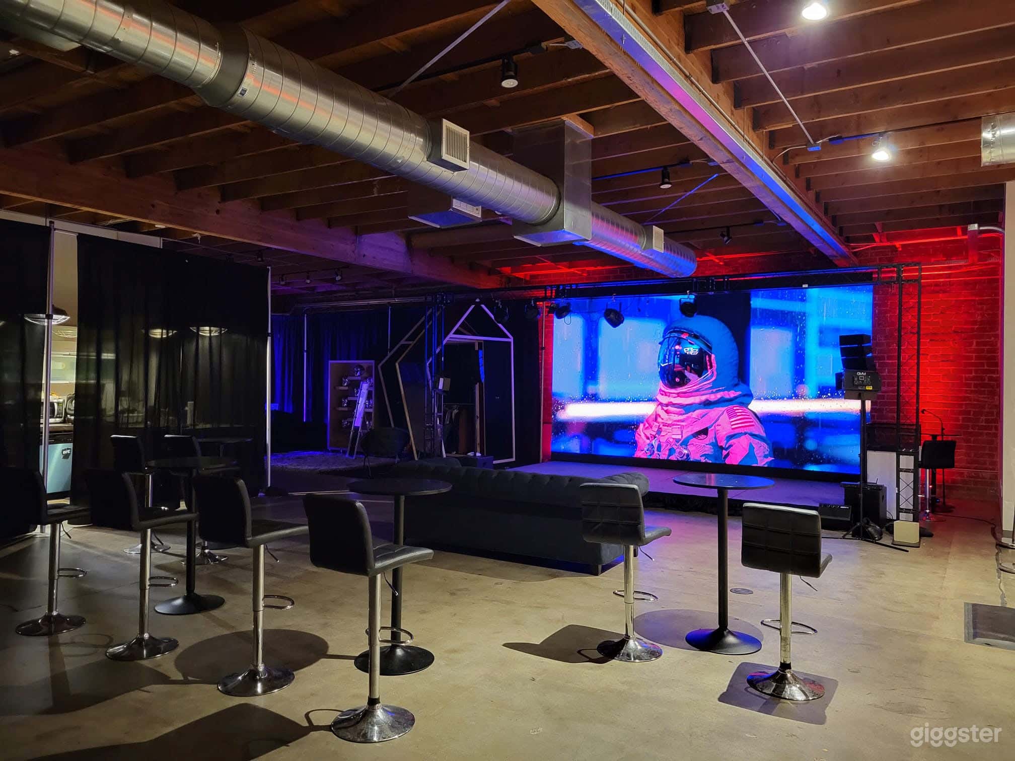 Huge LED screen for customizable visuals